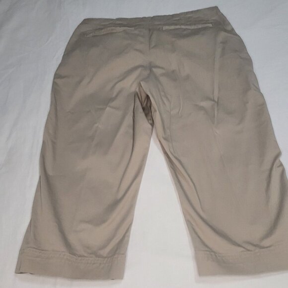 Riders By Lee Khaki Pants Cropped Length Chino Casual Size 10 - Picture 3 of 10
